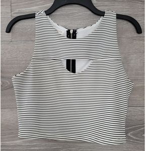 Socialite Striped Crop Top